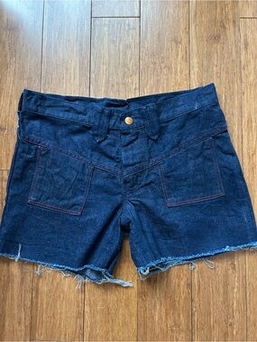 Wrangler Dark Blue Denim Cutoff Shorts